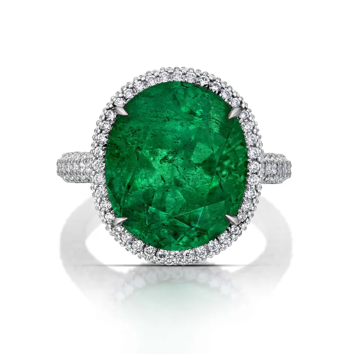 Stephen Silver Fine Jewelry Rings 1047 Carat Colombian Emerald and Diamond Ring Stephen Silver Fine Jewelry Rings 1047 Carat Colombian Emerald and Diamond Ring