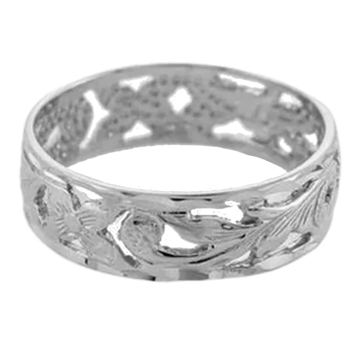 Sterling Silver Scroll Cutout Kaipo Ring 6mm Island Fine Jewelry Rings