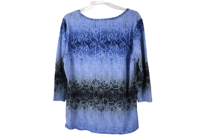 Style Co Earrings Style Co Blue Long Sleeved Shirt L