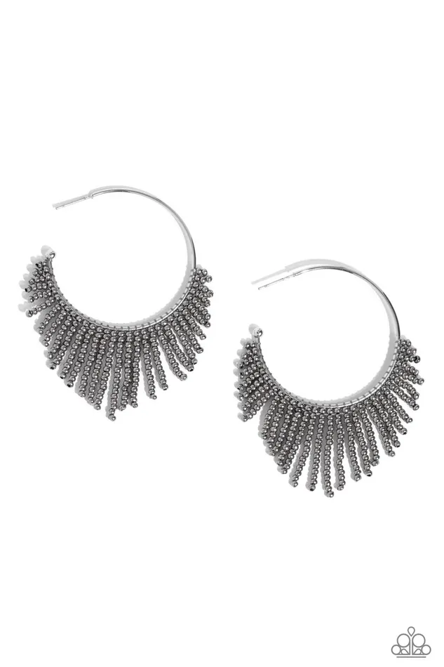 Tailored Tassel Silver Paparazzi Accessories Rings