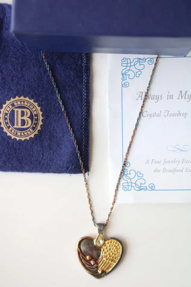 The Bradford Exchange Necklaces The Bradford Exchange 925 Stamped Heart If Tears Could Build A Stairway Necklace The Bradford Exchange Necklaces The Bradford Exchange 925 Stamped Heart If Tears Could Build A Stairway Necklace