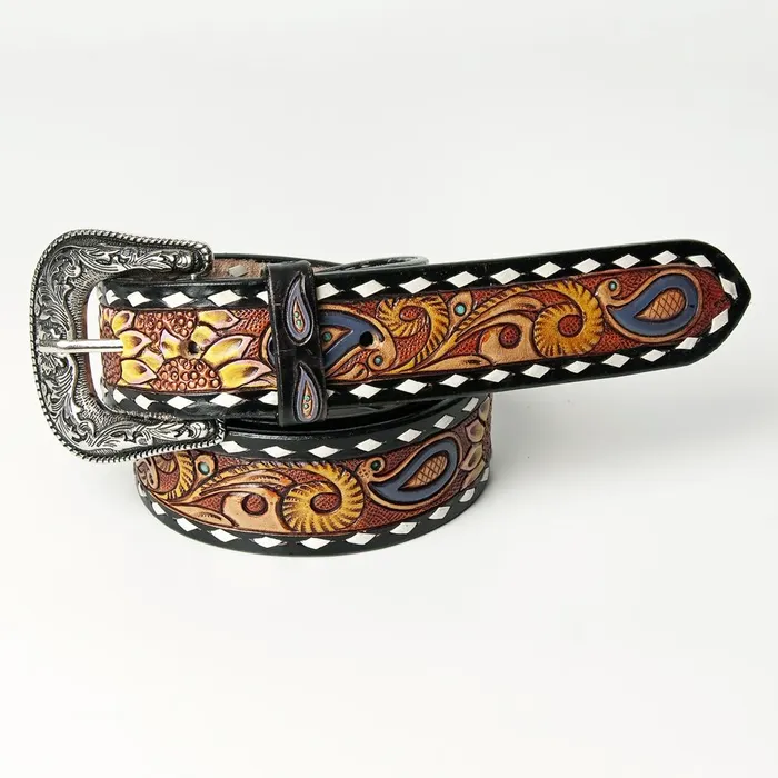 The Chandelier Rose Boutique Earrings American Darling Leather Tooled Belt ADBLF116 The Chandelier Rose Boutique Earrings American Darling Leather Tooled Belt ADBLF116