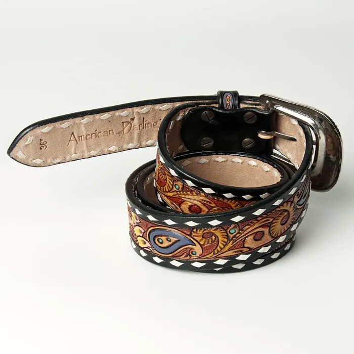 The Chandelier Rose Boutique Earrings American Darling Leather Tooled Belt ADBLF116