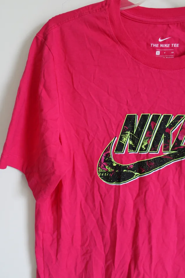 The Nike Tee Pink Logo Shirt S Nike Earrings