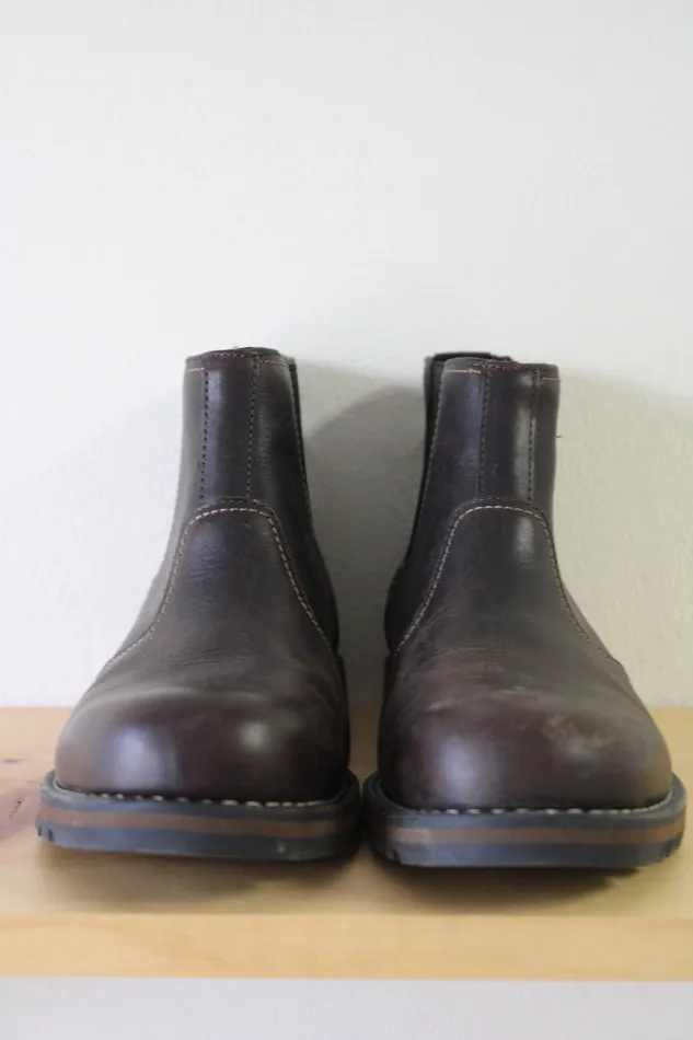 Timberland Larchmont Chelsea Brown Leather Boots Mens 9 Timberland Rings