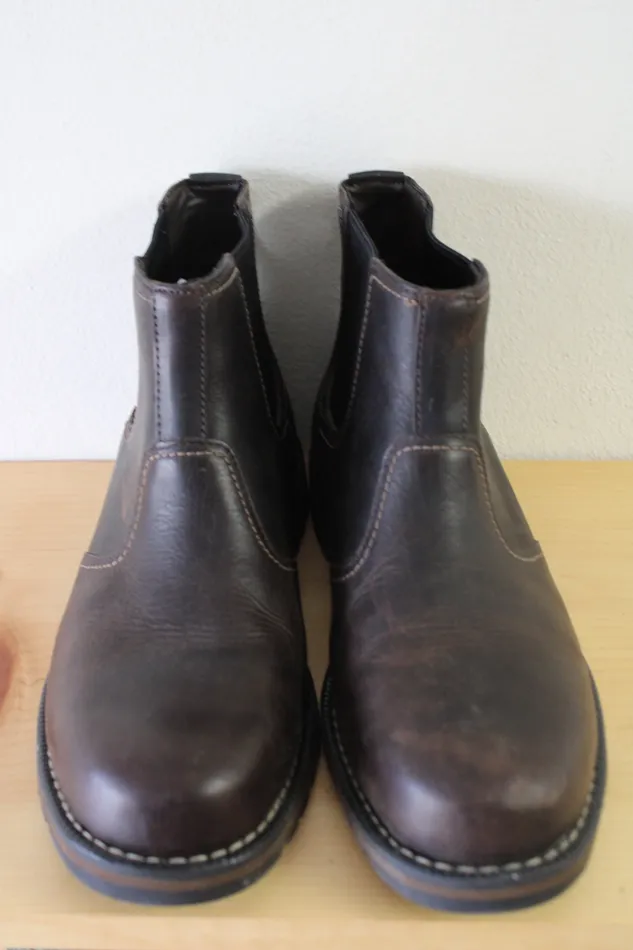 Timberland Larchmont Chelsea Brown Leather Boots Mens 9 Timberland Rings