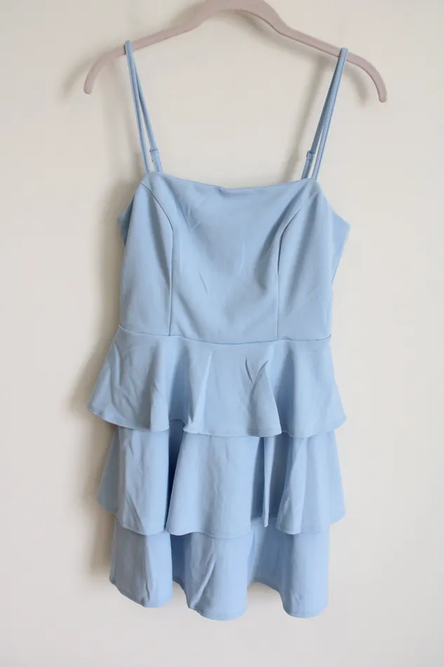 Trixxi Light Blue Tiered Dress M Trixxi Necklaces