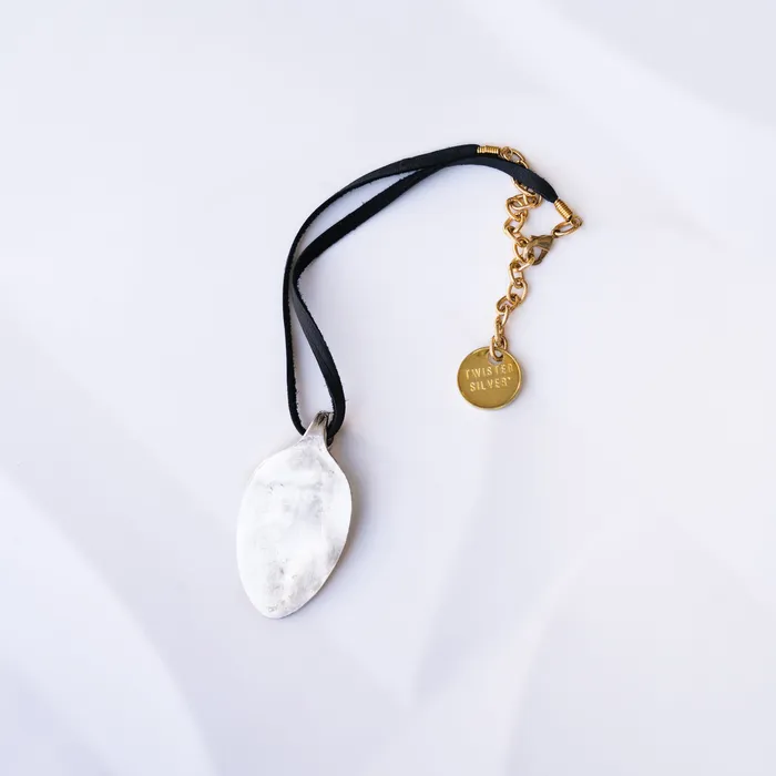 Twisted Silver Necklaces LEATHER ROCKER Necklace