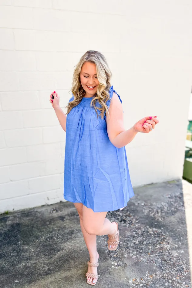 Umgee Rings Crystal Clear Dress Blue