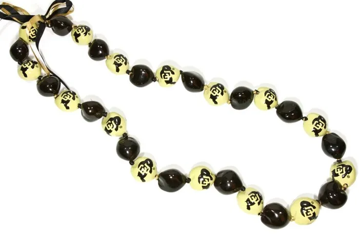 University of Colorado Buffaloes Kukui Nut Lei STYLEPASIFIKA Necklaces