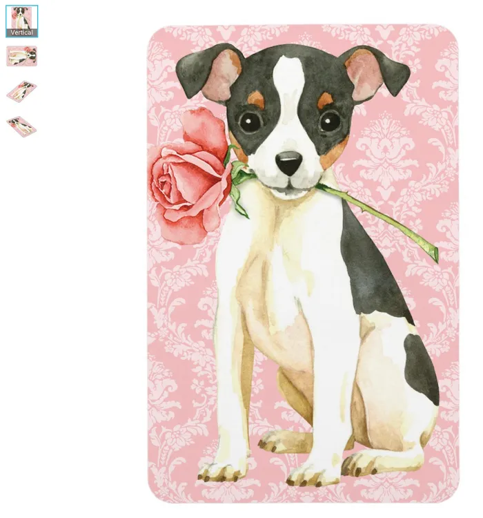 Valentine Rose Magnet Fox Terrier Customizable ZAZZLE Necklaces