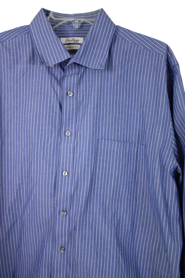 Van Heusen Rings Van Heusen Regular Fit Blue Striped Shirt 1717 12 3435
