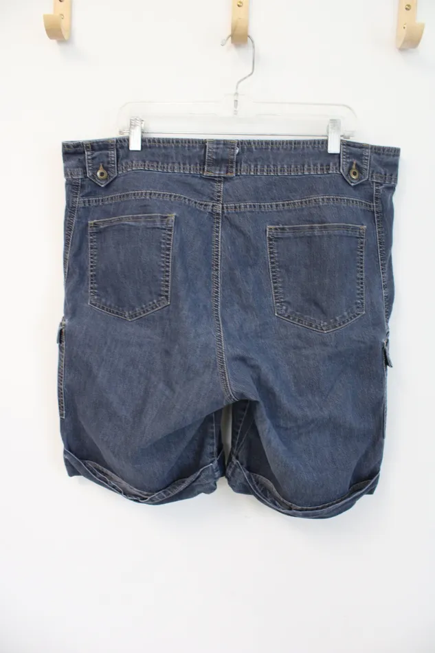 VF Jeanswear Denim Cargo Shorts 18W Jubilee Thrift Earrings