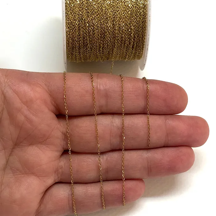 Waterproof Stainless Steel 24Kt Gold Filled Cable Chain Gold Filled Soldered Stainless Steel Chain 1mm Peppy Beads Necklaces Waterproof Stainless Steel 24Kt Gold Filled Cable Chain Gold Filled Soldered Stainless Steel Chain 1mm Peppy Beads Necklaces