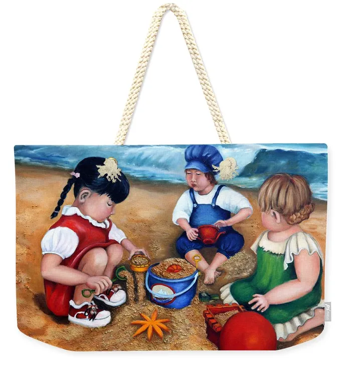 Weekender Tote Bag Customizable Totes Beach Bag Pool Bag Kids Design Portraits by NC Rings Weekender Tote Bag Customizable Totes Beach Bag Pool Bag Kids Design Portraits by NC Rings