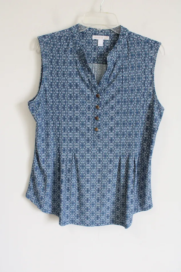 Westport 1962 Sleeveless Blue Top L Westport 1962 Rings