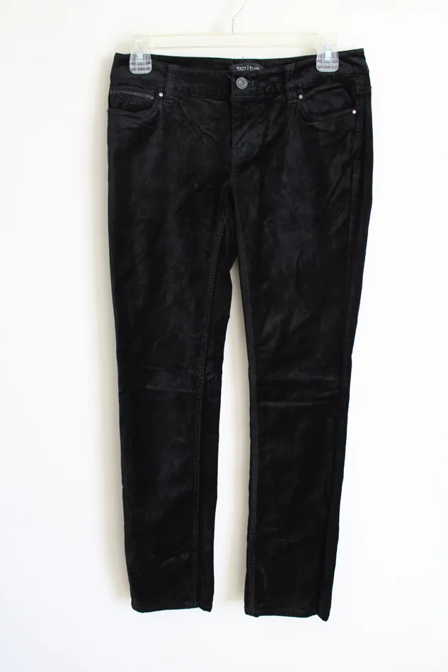 White House Black Market Rings White House Black Market Noir Velour Slim Leg Pant 0 Short
