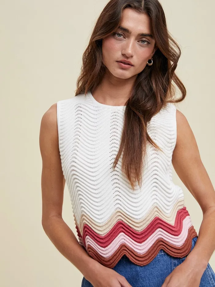 Wishlist Earrings New Wave Sweater Vest