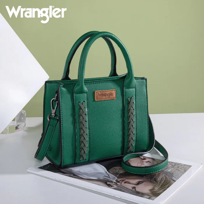 Wrangler Whipstitch Mini ToteCrossbody Dark Green MONTANA WEST Earrings