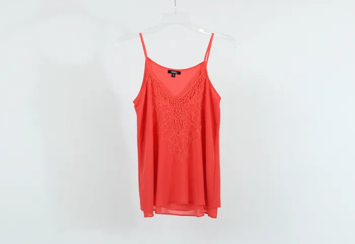 XOXO Earrings XOXO Coral Embroidered Top S