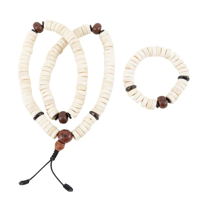 Yak Bone Bodhi Seed Mala Set Nirvana Mala Earrings