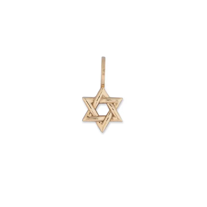 Yellow Gold Star of David Charm RACHEL LYNN CHICAGO Earrings