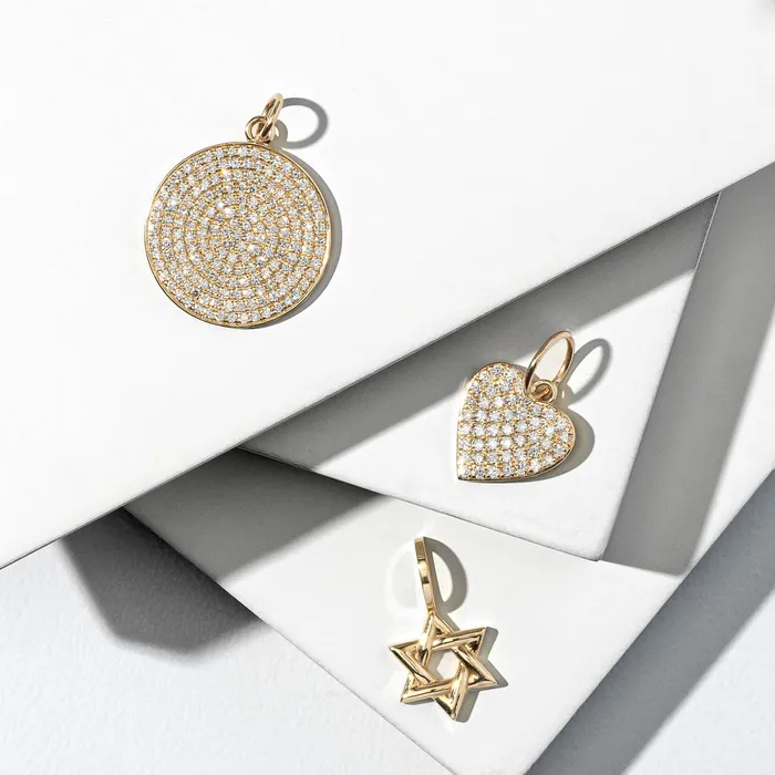Yellow Gold Star of David Charm RACHEL LYNN CHICAGO Earrings