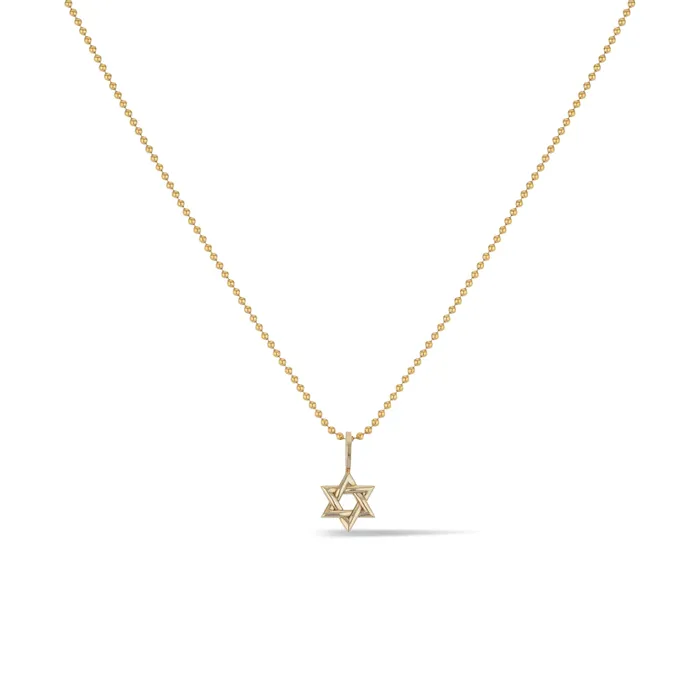 Yellow Gold Star of David Charm RACHEL LYNN CHICAGO Earrings