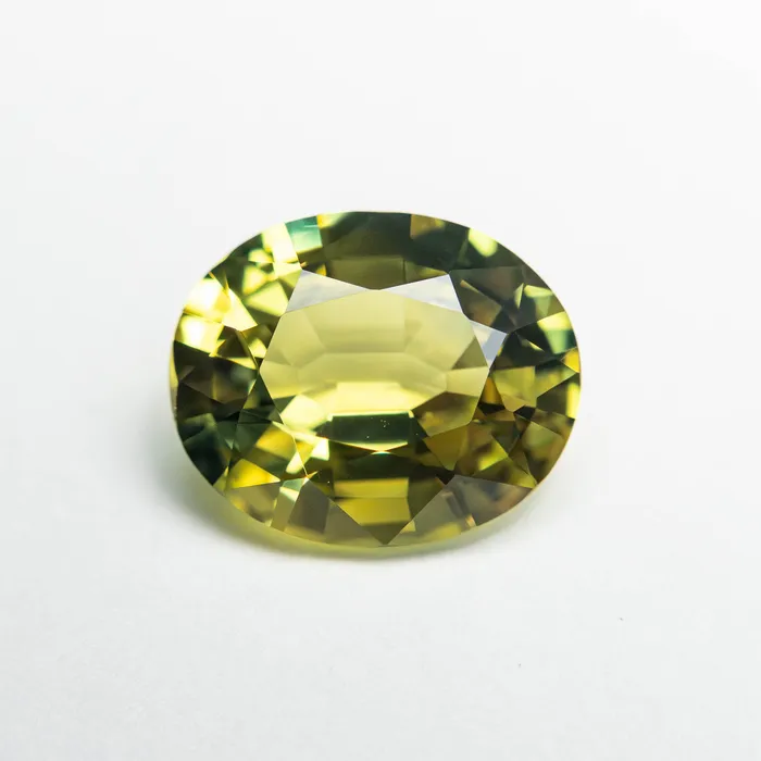 YellowGreen Brilliant Sapphire 200ct Oval Misfit Gems Rings
