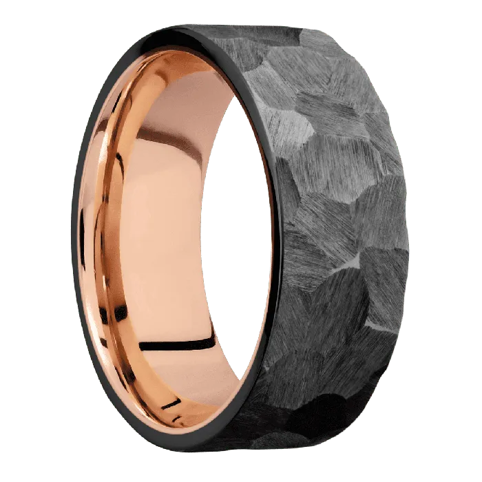 Zirconium Rock Finish 14K Rose Gold Lashbrook Earrings